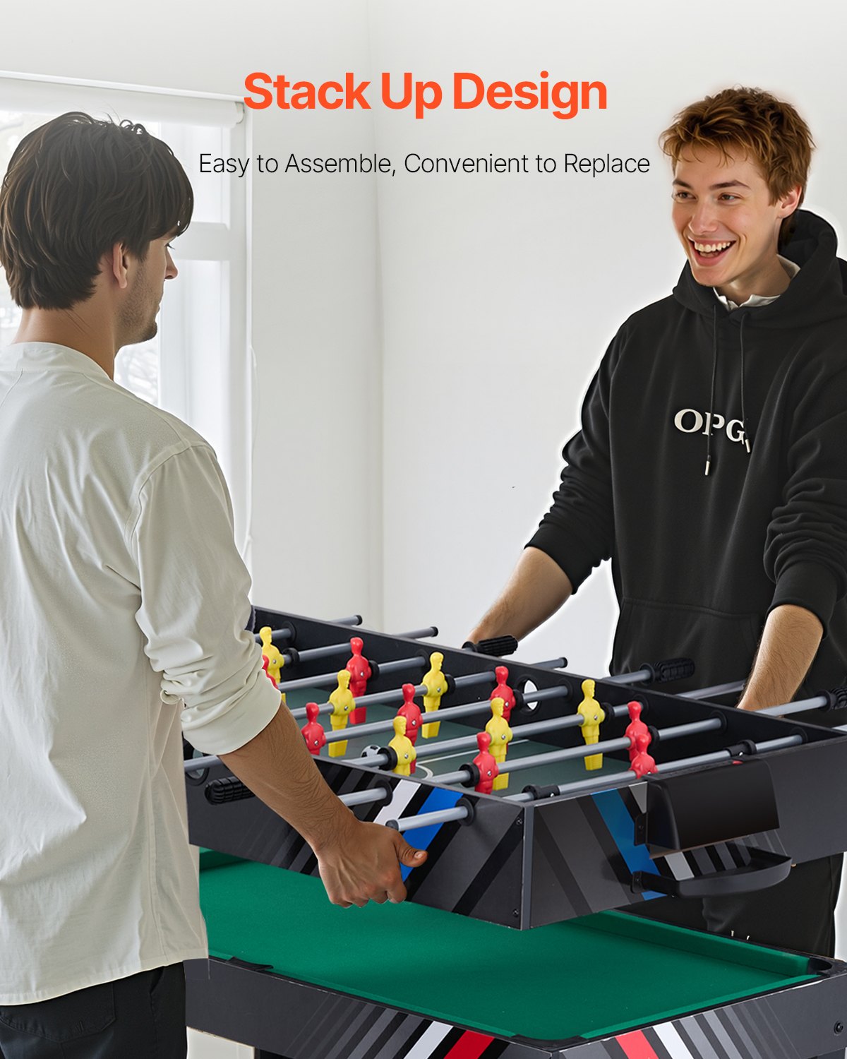 122 cm Air Hockey Bord 4-i-1 Combo Spelbord Fotboll Ping Pong Biljard