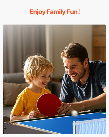 122 cm Air Hockey Bord 4-i-1 Combo Spelbord Fotboll Ping Pong Biljard