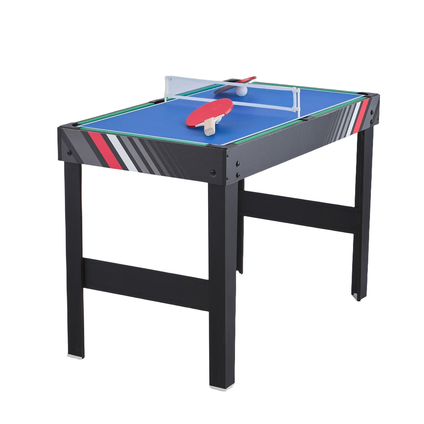 122 cm Air Hockey Bord 4-i-1 Combo Spelbord Fotboll Ping Pong Biljard