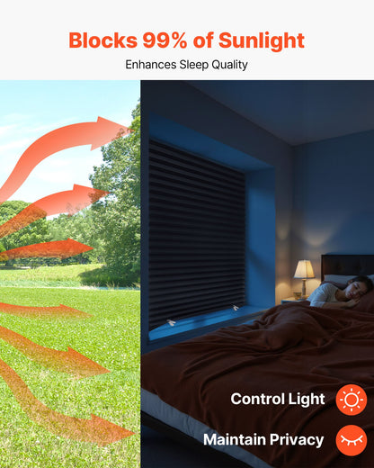 Paper Blinds, 6 Pack, 36 in x 72 in, Temporary Blackout Pleated Paper Shades, No Tools No Drilling, Pleated Blinds with Adhesive, Easy to Cut and install, for Indoor Windows, Kitchen, Bedroom