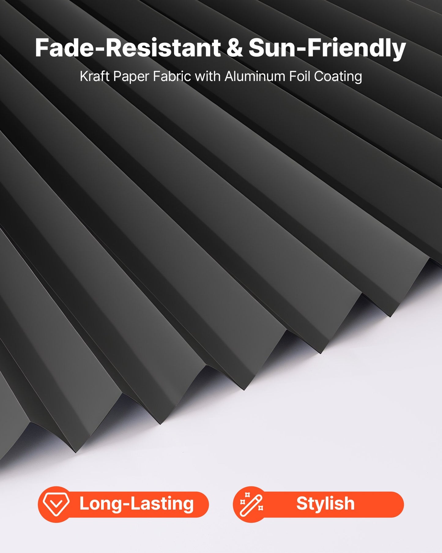 Paper Blinds, 6 Pack, 36 in x 72 in, Temporary Blackout Pleated Paper Shades, No Tools No Drilling, Pleated Blinds with Adhesive, Easy to Cut and install, for Indoor Windows, Kitchen, Bedroom