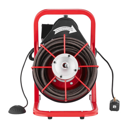 Drain cleaner machine drain auger 75FT x 1/2 inch manual feed &amp; 4 cutters