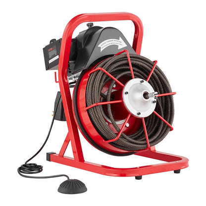 Drain cleaner machine drain auger 75FT x 1/2 inch manual feed &amp; 4 cutters