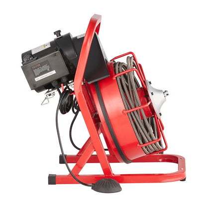 Drain cleaner machine drain auger 50FT x 3/8 inch manual feed &amp; 4 cutters