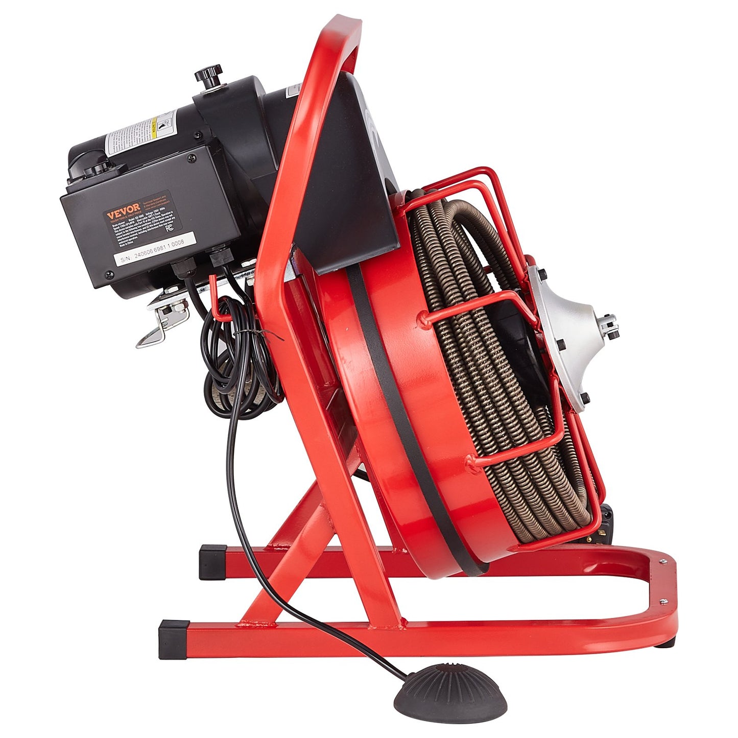 Drain cleaner machine drain auger 50FT x 1/2 inch manual feed &amp; 4 cutters