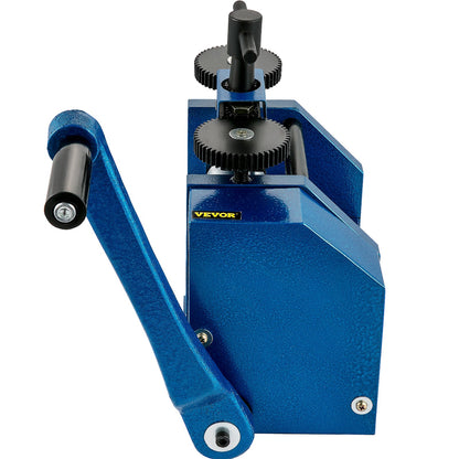 Walzwerk 4,4"/112 mm Schmuckwalzwerk Maschinenverhältnis 1:2,5 Drahtwalzwerk 0,1-7 mm Pressdicke Manuelles Kombinationswalzwerk für Schmuckblech Quadratisches Halbkreis-Kreismuster