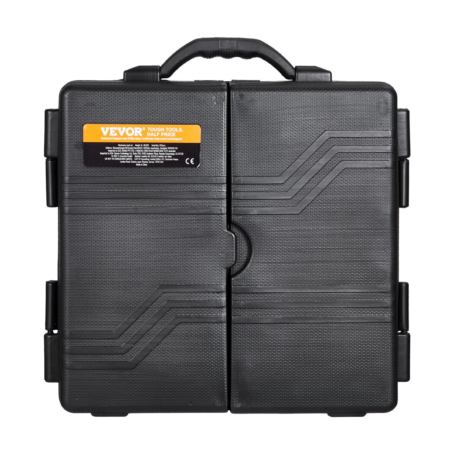 207-Piece Mechanics Tool Set, 1/4" 3/8" 1/2" Drive Sockets, SAE and Metric Mechanic Tool Kit with Bits, Wrenches, Ratchet Handle, Accessories, and Plastic Storage Case, for Automotive Repair