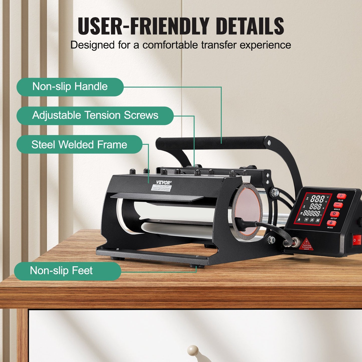 Tumbler Wärme Presse Maschine 11-30oz Becher Presse Sublimation Tumbler Schwarz