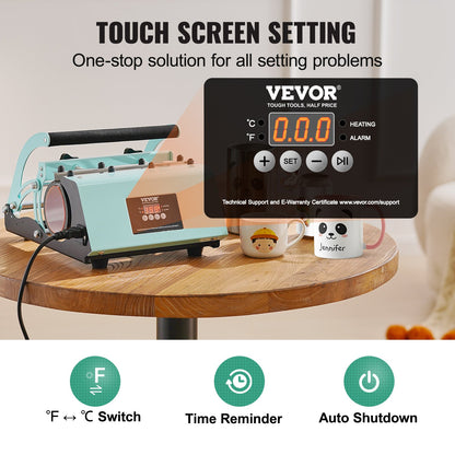 Becher-Hitze-Presse-Maschine 11-30oz Becher-Presse Sublimationsbecher Grün