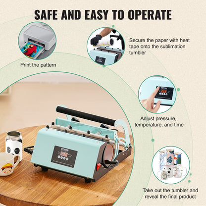 Becher-Hitze-Presse-Maschine 11-30oz Becher-Presse Sublimationsbecher Grün