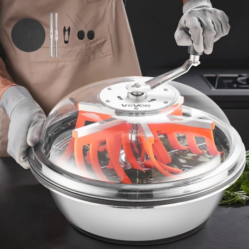 Bud Leaf Bowl Trimmer, 16 in Manual Bud Trimmer, with Sharp Stainless Steel Blades, Visual Cutting, Wet & Dry Hydroponic Cutting Machine, Twisted Spin Cut for Plants Leaves Buds Flowers