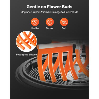 knoppbladsskåltrimmer, 600 mm manuell knopptrimmer, med vassa blad i rostfritt stål, visuell skärning, våt- och torrskärmaskin för hydroponisk skärning, vriden spinnskärning för växter, blad, knoppar och blommor |  EU