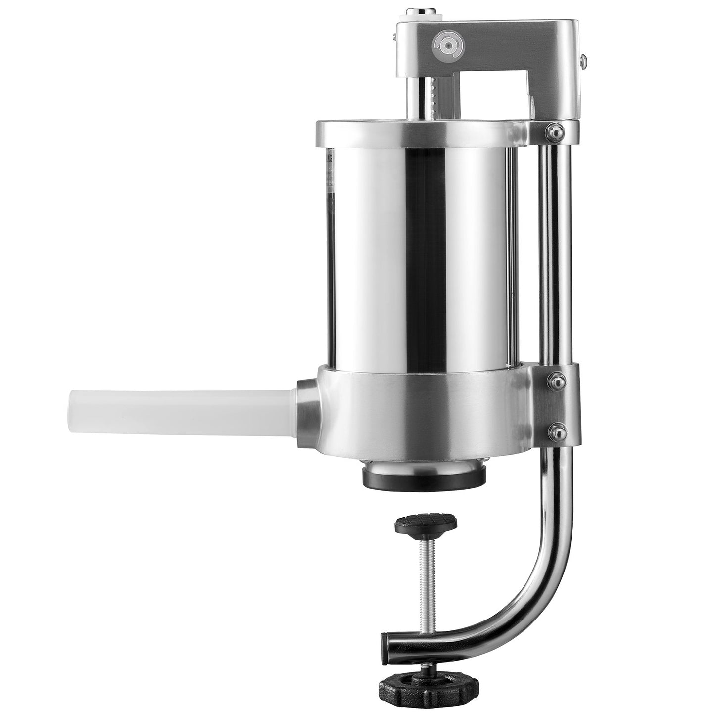 Sausage Stuffer, 2.5LBS/1.5L Capacity, 304 Stainless Steel Vertical Sausage Stuffer, Sausage Filling Machine with 3 Filling Tubes, Suction Base and Manual Crank for Home or Commercial Use