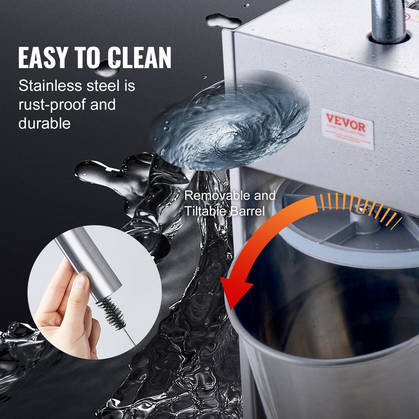 Manual Sausage Stuffer 10 L Vertical Sausage Maker 304 Stainless Steel