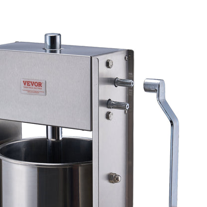 Manual Sausage Stuffer 10 L Vertical Sausage Maker 304 Stainless Steel