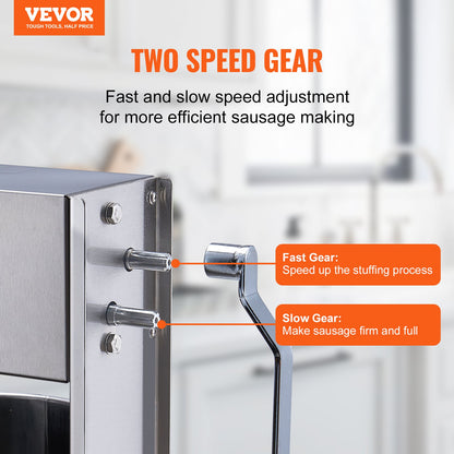 Manual Sausage Stuffer 15 L Vertical Sausage Machine 304 Stainless Steel