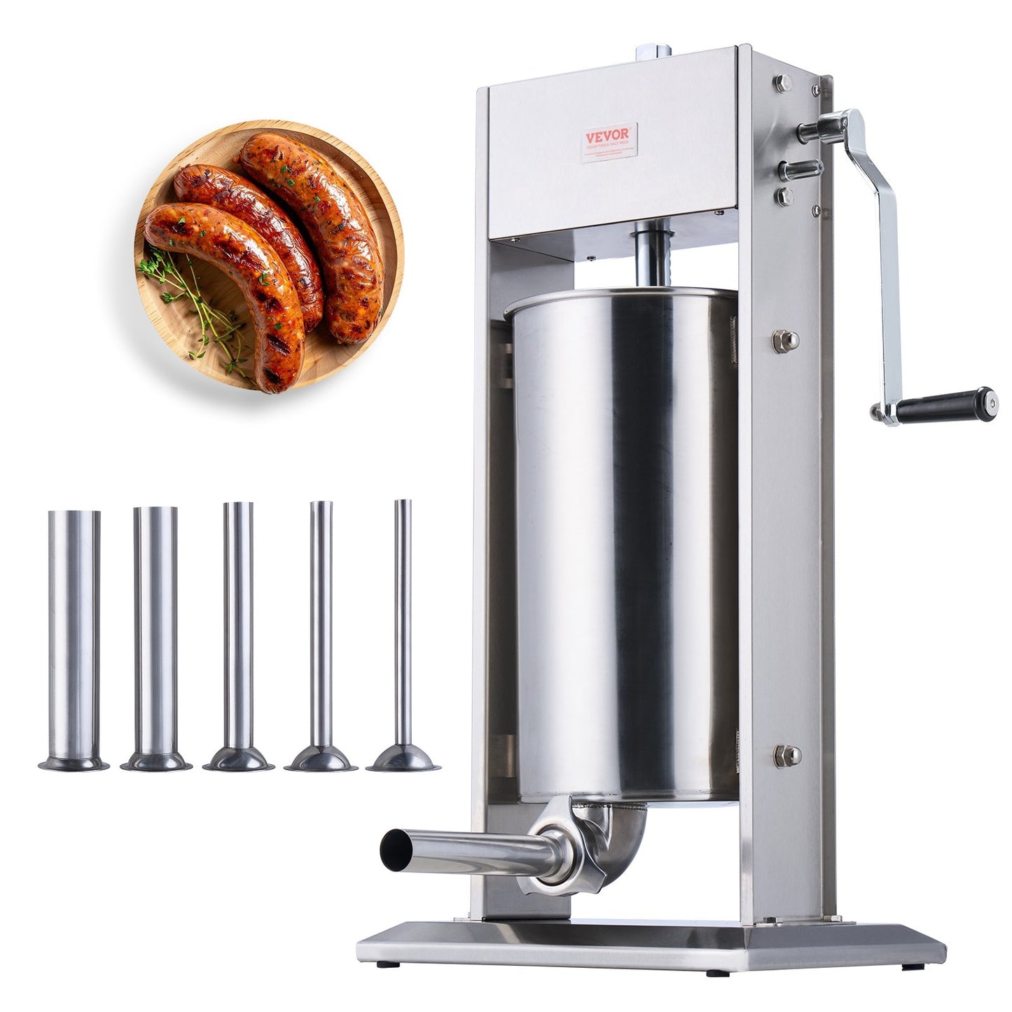 Manual Sausage Stuffer 15 L Vertical Sausage Machine 304 Stainless Steel