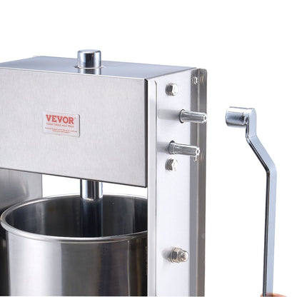 Manual Sausage Stuffer 15 L Vertical Sausage Machine 304 Stainless Steel