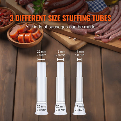 Manual Sausage Stuffer 2 L Vertical Sausage Maker 304 Stainless Steel