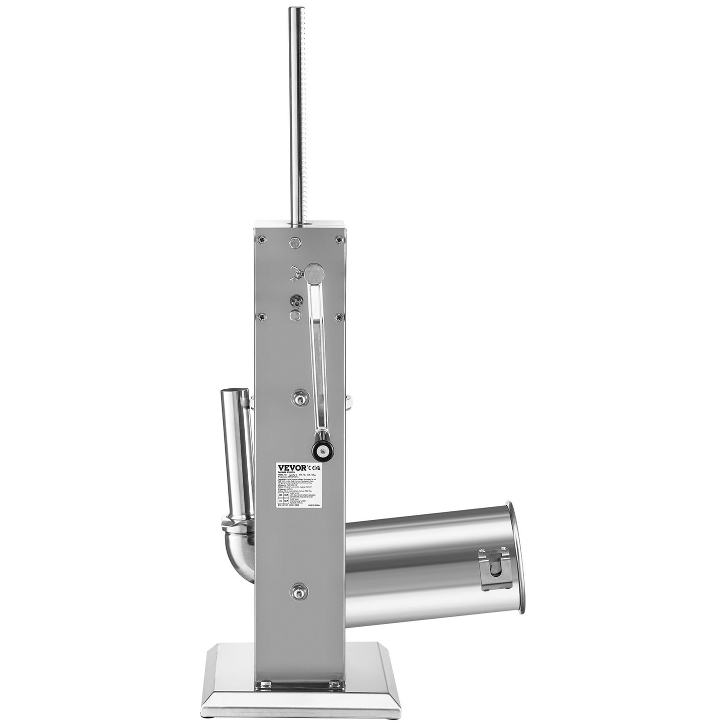 Manual Sausage Stuffer, 8LBS/5L Capacity, Two-Speed 304 Stainless Steel Vertical Sausage Stuffer, Sausage Filling Machine with 4 Filling Tubes, Suction Base for Home or Commercial Use