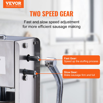 Manual Sausage Stuffer 7 L Vertical Sausage Maker 304 Stainless Steel