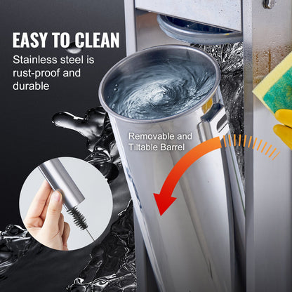 Manual Sausage Stuffer 7 L Vertical Sausage Maker 304 Stainless Steel