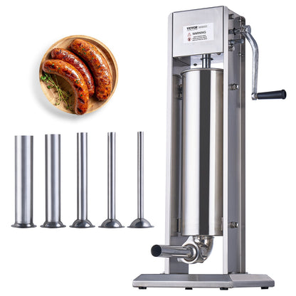 Manual Sausage Stuffer 7 L Vertical Sausage Maker 304 Stainless Steel
