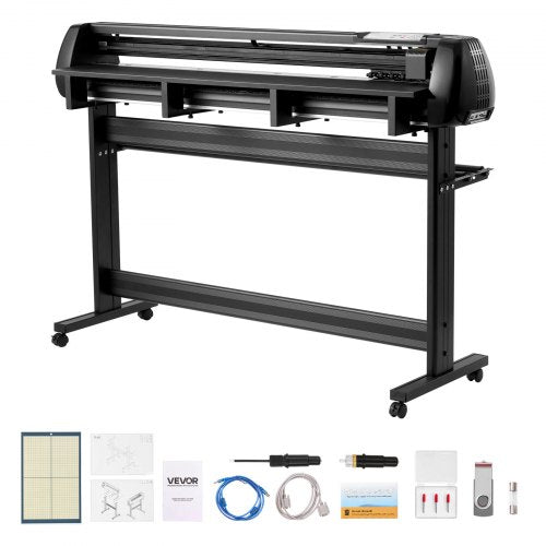 Vinyl Cutter Machine, 53 inch Max Feed Width, Dual Blades, Adjustable Force and Speed, LED Display, Vinyl Plotter Cutter Printer with Signmaster Software for Compatible with Windows and macOS
