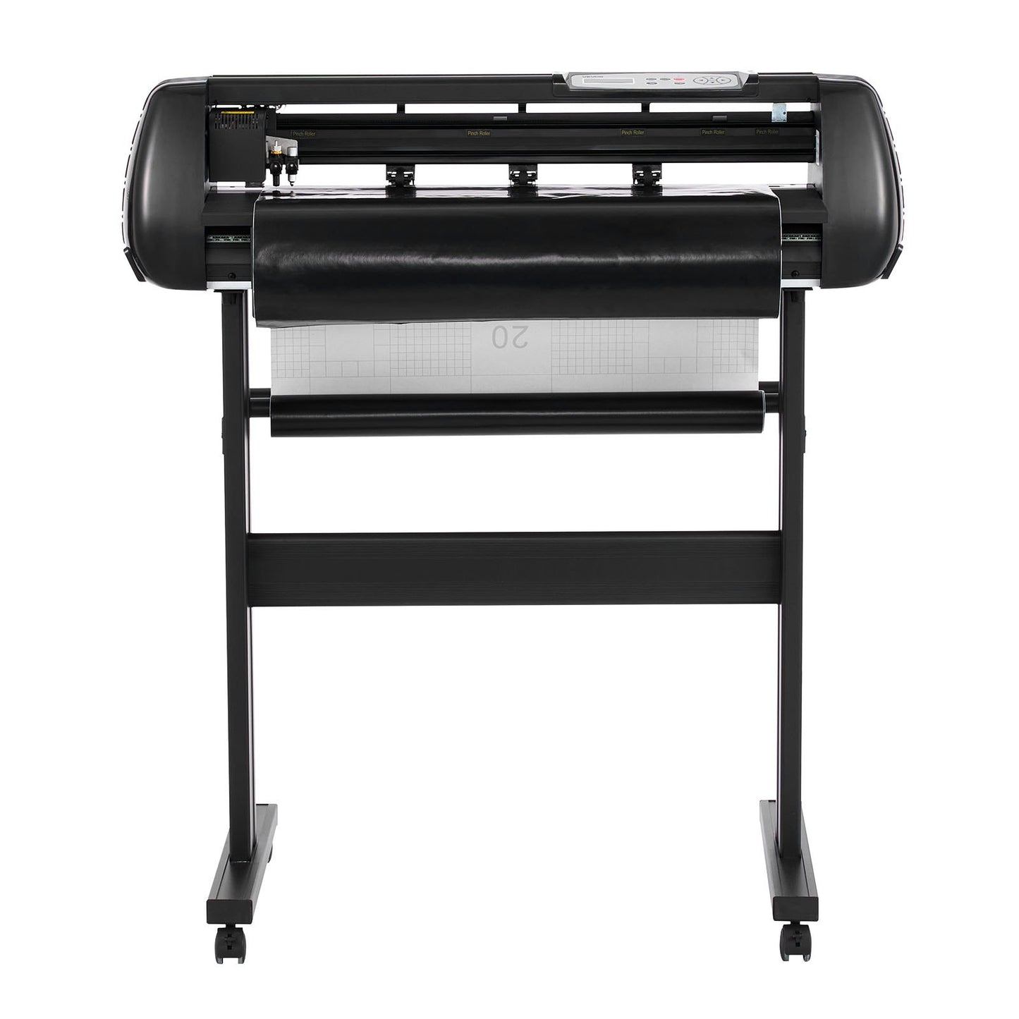 Vinyl Cutter Machine, 28 inch Max Feed Width, Dual Blades, Adjustable Force and Speed, LED Display, Vinyl Plotter Cutter Printer Bundle with Sticker Sheets, Transfer Film, Signmaster Software