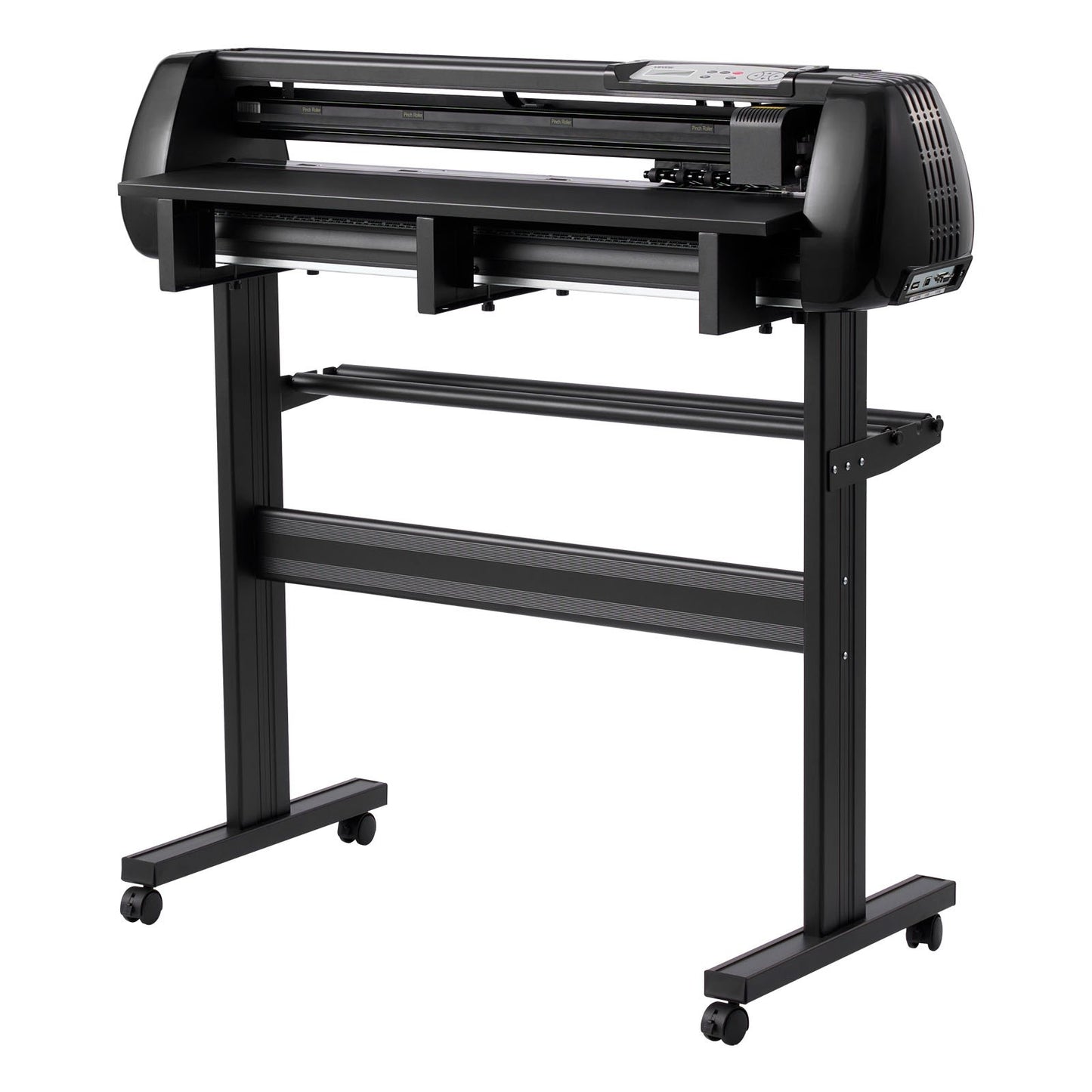 Vinyl Cutter Machine, 34 inch Max Feed Width, Dual Blades, Adjustable Force and Speed, LED Display, Vinyl Plotter Cutter Printer Bundle with Sticker Sheets, Transfer Film, Signmaster Software