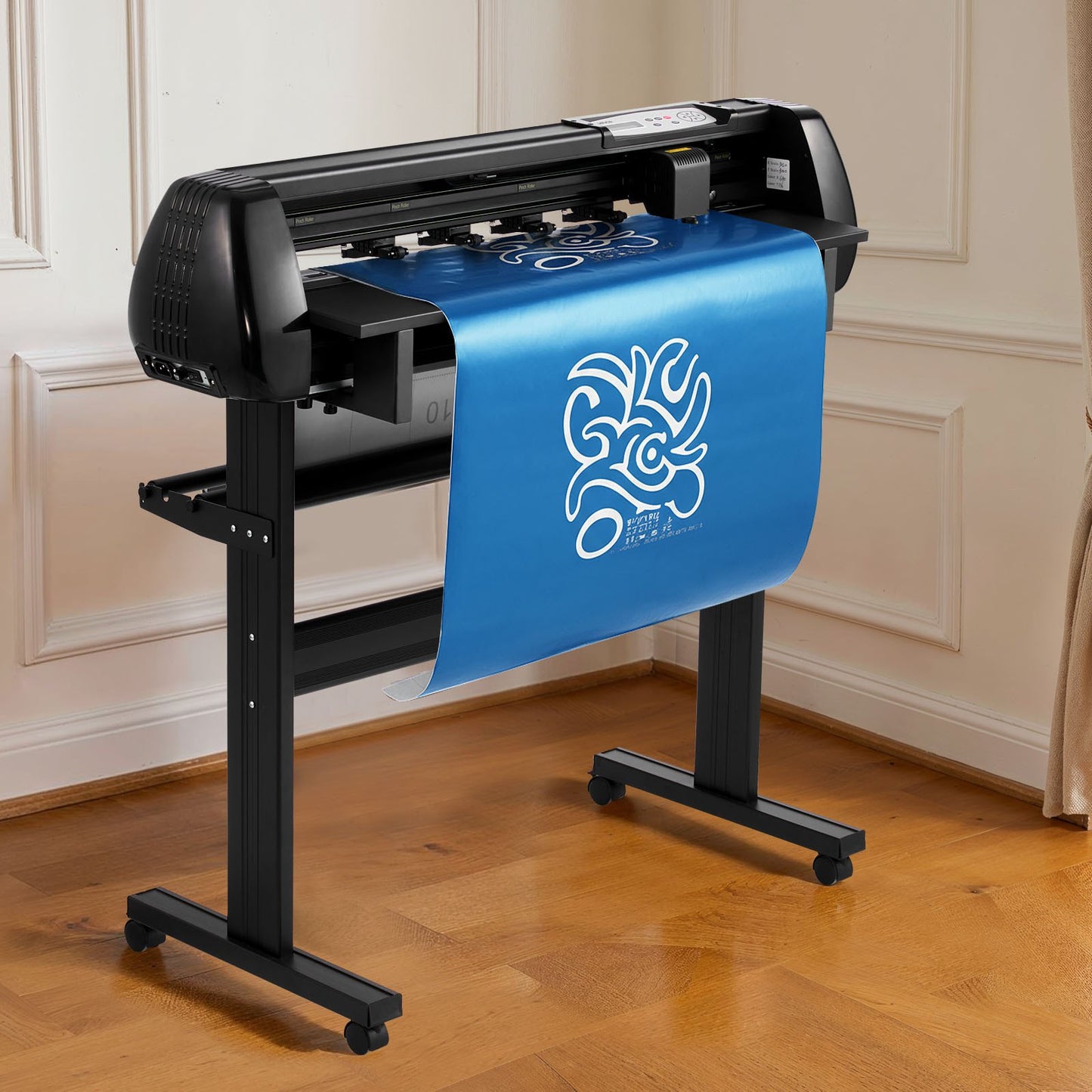 Vinyl Cutter Machine, 34 inch Max Feed Width, Dual Blades, Adjustable Force and Speed, LED Display, Vinyl Plotter Cutter Printer with Signmaster Software for Compatible with Windows and macOS