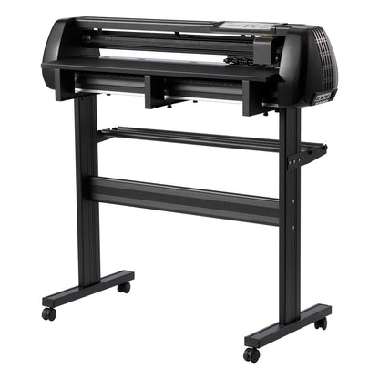 Vinyl Cutter Machine, 34 inch Max Feed Width, Dual Blades, Adjustable Force and Speed, LED Display, Vinyl Plotter Cutter Printer with Signmaster Software for Compatible with Windows and macOS