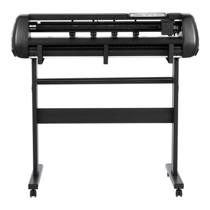 Vinyl Cutter Machine, 34 inch Max Feed Width, Dual Blades, Adjustable Force and Speed, LED Display, Vinyl Plotter Cutter Printer with Signmaster Software for Compatible with Windows and macOS
