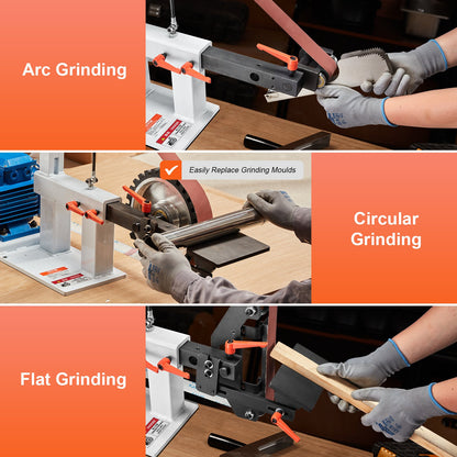 Belt Sander 72 x 2-Inch Variable Speed with VFD 3 Grinding Dies