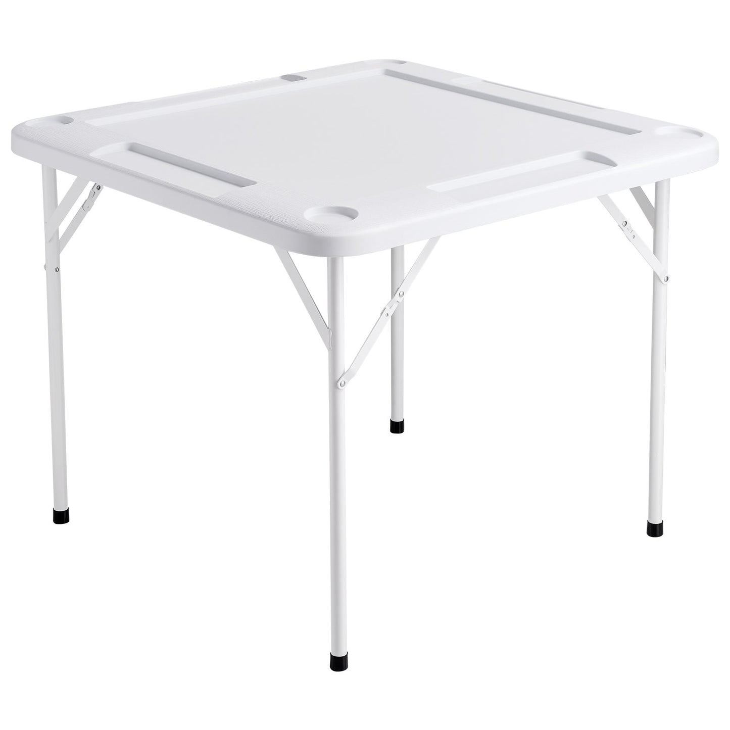 Mahjong-Tisch Klappbarer Kartentisch für 4 Spieler und Tischset Getränkehalter Chip-Tablett