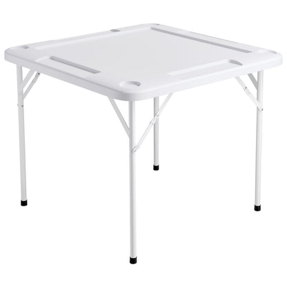 Mahjong-Tisch Klappbarer Kartentisch für 4 Spieler und Tischset Getränkehalter Chip-Tablett