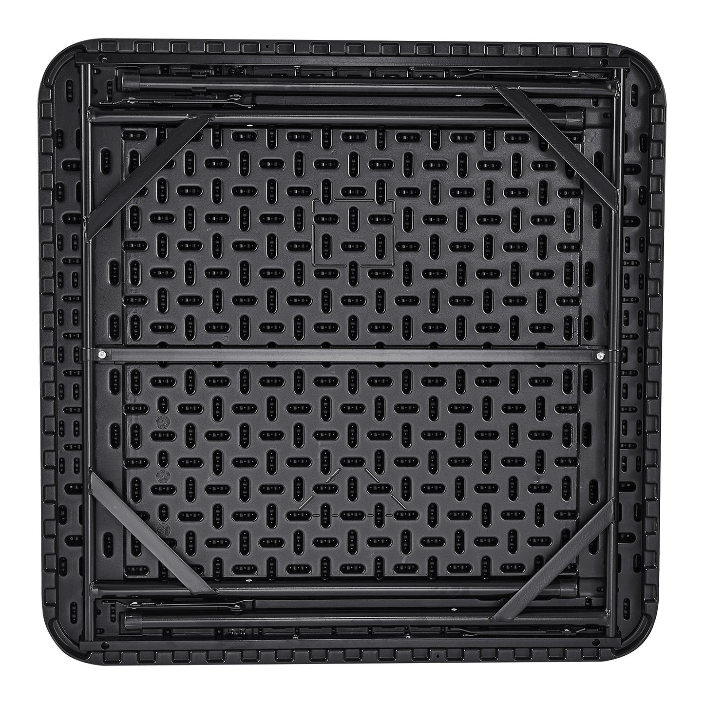 Mahjong-Tisch, quadratischer, zusammenklappbarer Kartentisch für 4 Spieler mit 4 Getränkehaltern und 4 Chip-Tabletts, tragbarer Domino-Spieltisch mit 1 Satz Dominosteine für Mahjong Poke Puzzle, 35,4 x 35,4 Zoll, Schwarz