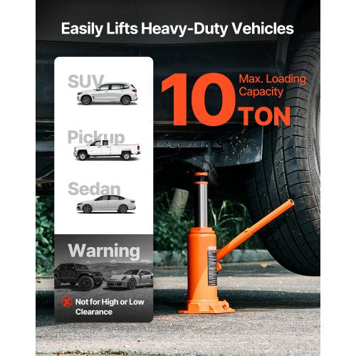 Hydraulischer Wagenheber, 10 Tonnen (22046 lbs), Autoreparatur | EU