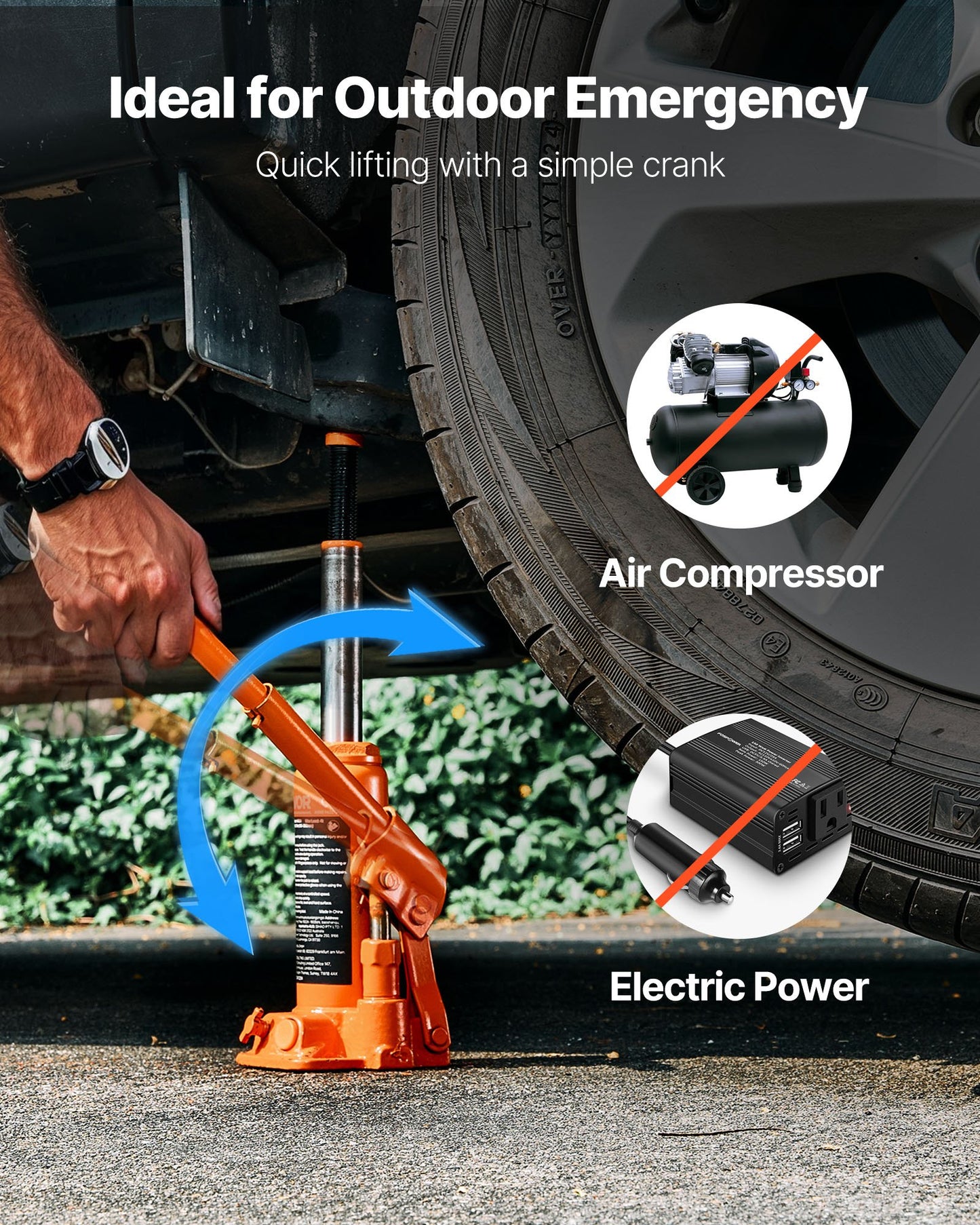 Hydraulic Bottle Jack, 4 Ton (8818.4 lbs) Capacity, 7.3-13.8 Inch Lifting Range, Heavy Duty Welded Bottle Jack for Car, SUV, Pickup, Auto Repair, House Lift and Agricultural Equipment, Orange