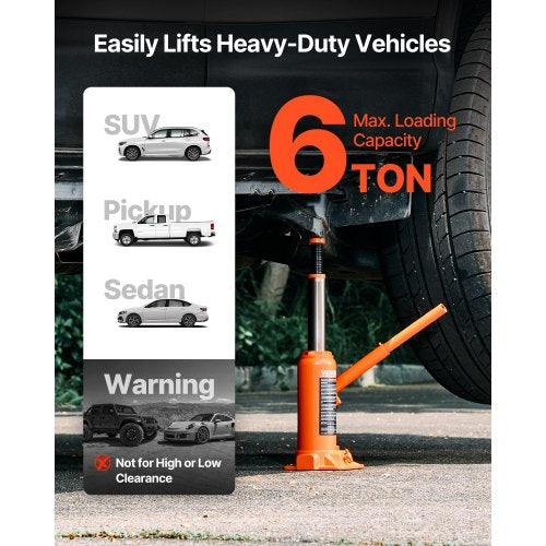 Hydraulischer Wagenheber, 6 Tonnen (13227,6 lbs), Autoreparatur | EU