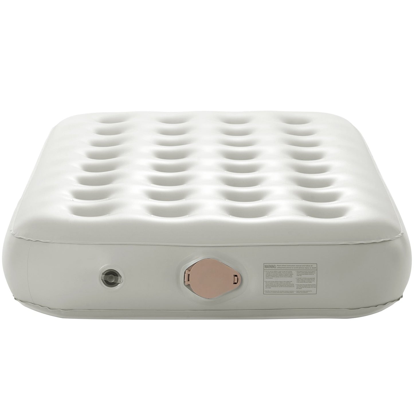 Luftmatratze mit Rahmen und Pumpe, aufblasbare Campingmatratze für 1 Person, 136 kg