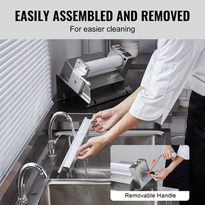 Manual Dough Sheeter Machine Max 1/2" Dough Roller Pastry Press Machine