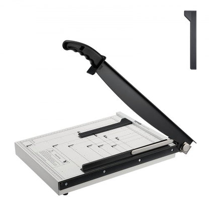Paper Cutter, Guillotine Trimmer, 15" Cut Length, 16 Sheets Capacity, Heavy Duty Guillotine Paper Cutter with Guard Rail/Blade Lock for Cardstock/Cardboard, Paper Trimmer for Home Office School
