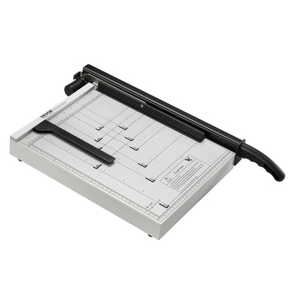 Pappersskärare, giljotintrimmer, 15" klipplängd, 16 arks kapacitet, kraftig giljotinpapperskärare med skyddsskena/bladlås för kartong/kartong, papperstrimmer för hemmakontorsskola