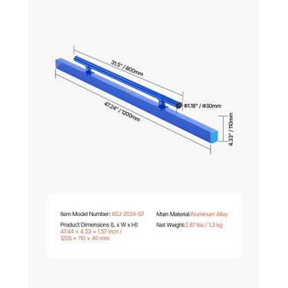 Concrete Screed 48 in concrete leveling tool with removable handle clamp | EU