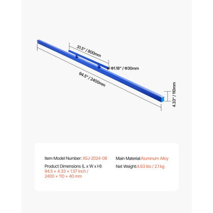 Betonnivellierwerkzeug 96 Zoll mit abnehmbarem Griff und Klemme | EU