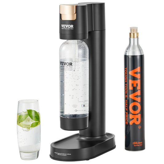 Sparkling Water Maker, Soda Maker Machine for Home Carbonating, Seltzer Water Starter Kit med BPA-fri 1L PET-flaska, CO2-cylinder, kompatibel med mainstream-inskruvad 60L CO2-cylinder