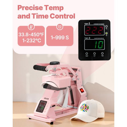 Hattvärmepressmaskin för kepsar Hattpress med 4 plattor för HTV Rosa |  EU