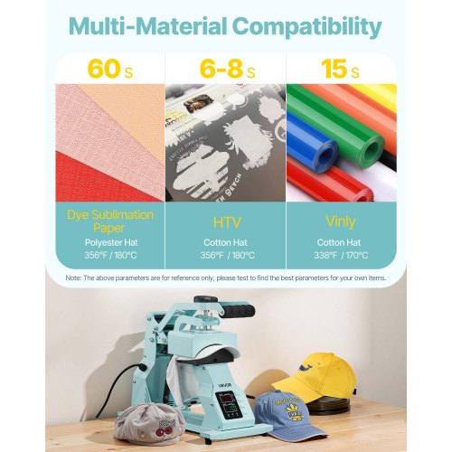 Hat heat press machine for caps Hat press with 2 plates for HTV Green | EU