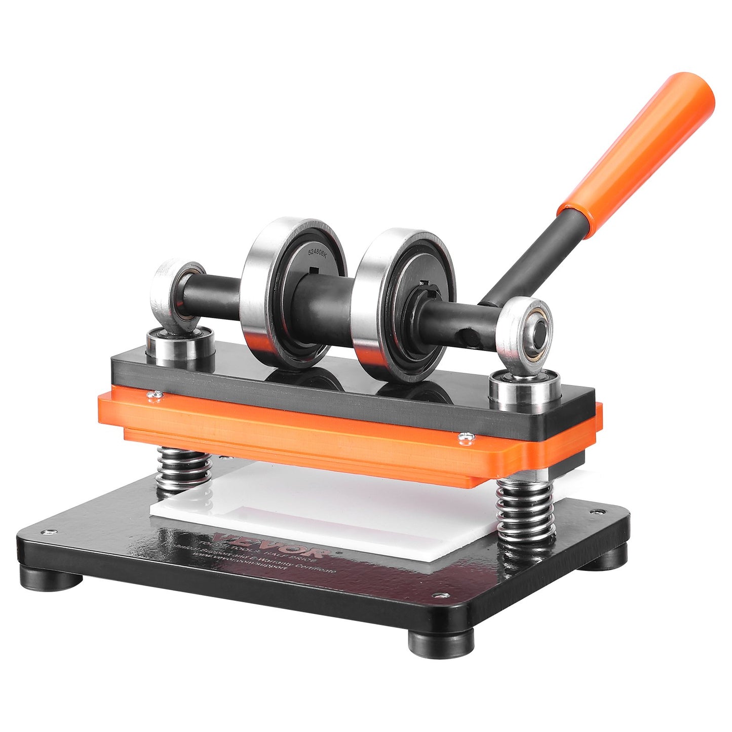 Lederschneidemaschine, 7,1 x 3,9 Zoll Prägeplatte Manueller Stanzer, 0,47 Zoll Druckschlag-Lederprägemaschine, Doppelführungswellen-Stanzmaschine für Verschiedene Materialien